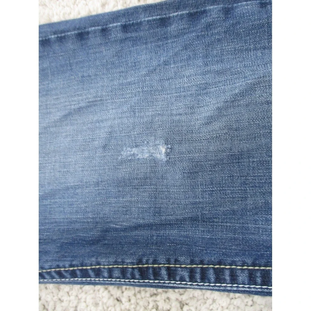 BKE Jeans Mens 33x25 Blue Tyler Denim Cotton Buckle Outdoor Straight Hemmed A2